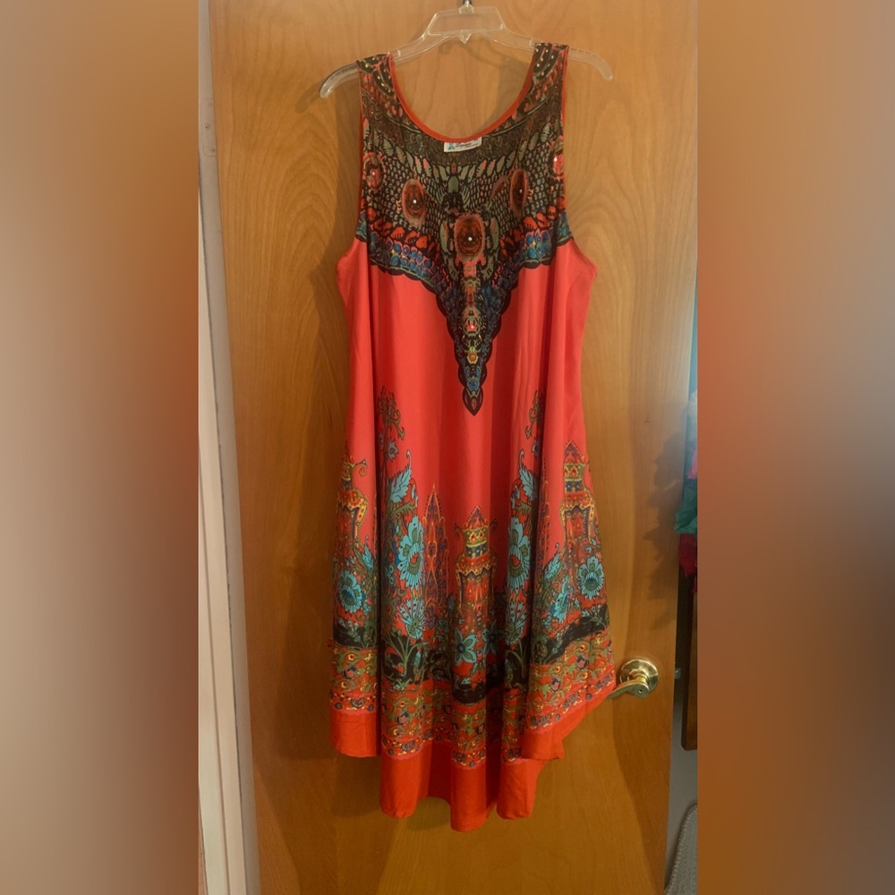 Beautiful Lapogee silky dress with stones.